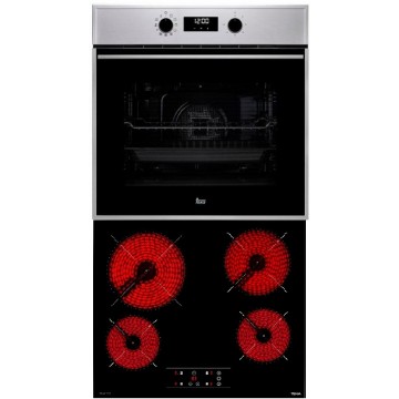 Teka HSB 644 + TBC 64010 Φούρνος άνω Πάγκου 70lt με Κεραμικές Εστίες Π59.5εκ. Inox